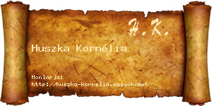 Huszka Kornélia névjegykártya